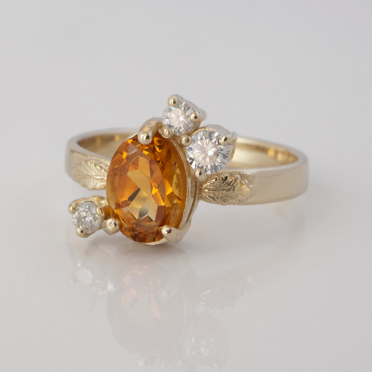 Citrine and shop diamond ring